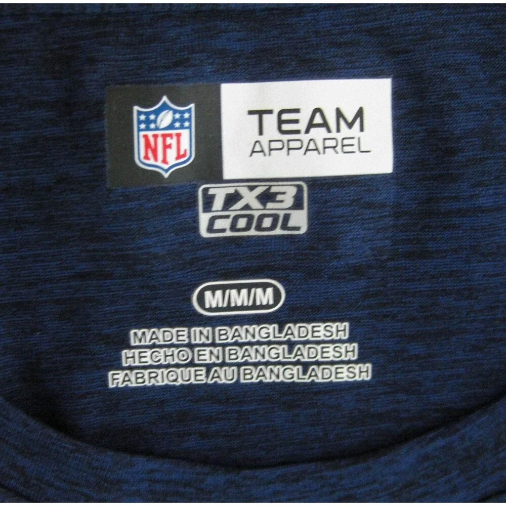 DENVER BRONCOS Mens (Size Medium) Blue Short Sleeve Graphic T-Shirt NFL Football